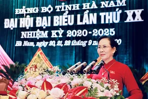 Đồng chí Lê Thị Thủy tái đắc cử Bí thư Tỉnh ủy Hà Nam. Ảnh: Báo Thanh Tra