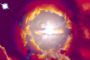 2 thiên hà bí ẩn ở rìa không gian và thời gian, bị ẩn giấu đằng sau bức màn bụi của vũ trụ