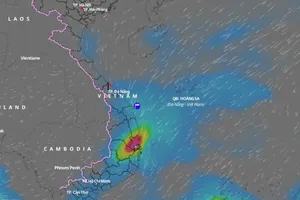 Từ ngày 4 đến 6-4, khu vực từ Thừa Thiên- Huế đến Khánh Hòa và phía Đông Tây Nguyên có mưa vừa, mưa to, có nơi mưa rất to và dông. Ảnh: vndms
