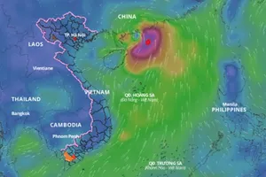 Bão số 3 giật cấp 14, gây mưa to đến rất to ở miền Bắc