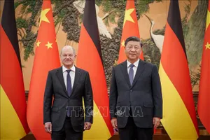 Chủ tịch Trung Quốc Tập Cận Bình hội đàm với Thủ tướng Đức Olaf Scholz. Ảnh: TTXVN