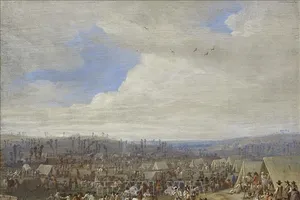 Bức tranh Soldiers in their encampment của danh họa Robert van den Hoecke