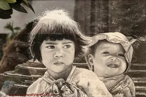 Một tác phẩm tranh cát của họa sĩ Ý Lan