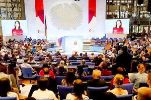 Ngoại trưởng Đức Annalena Baerbock phát biểu tại GMF 2024