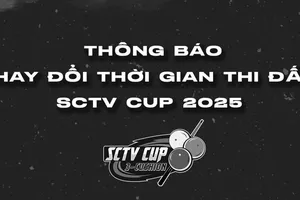 Thay đổi lịch thi đấu Giải Billiards Carom 3 băng Quốc tế – SCTV Cup 2025
