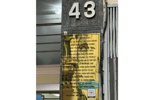 Bảng hiệu di tích lịch sử cấp quốc gia Trụ sở Báo Dân Chúng