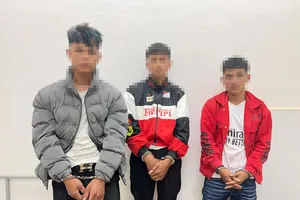 Các đối tượng tại cơ quan điều tra. Ảnh: CACC