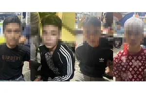 4 đối tượng bị Công an bắt giữ. Ảnh: CACC