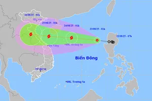 Áp thấp nhiệt đới đã vào Biển Đông, hôm nay thành bão số 5