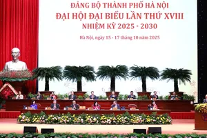 Khai mạc trọng thể Đại hội đại biểu Đảng bộ TP Hà Nội lần thứ XVIII