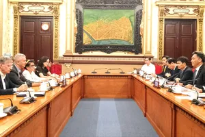 Quang cảnh buổi tiếp. Ảnh: MINH CHÂU