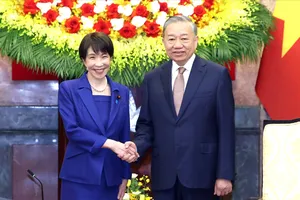 Tổng Bí thư, Chủ tịch nước Tô Lâm tiếp Chủ tịch Đảng Dân chủ Tự do, Thủ tướng Nhật Bản Takaichi Sanae ngày 2-5. Ảnh: QUANG PHÚC