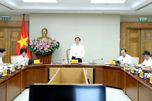 Phó Thủ tướng Hồ Quốc Dũng chủ trì cuộc họp về Đề án Phát triển trung tâm nghiên cứu, thử nghiệm và phòng thí nghiệm trọng điểm phục vụ công nghệ chiến lược. Ảnh: VGP