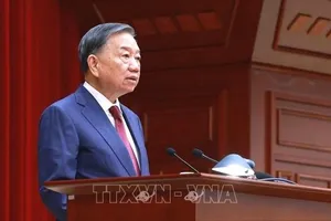 Tổng Bí thư, Chủ tịch nước Tô Lâm phát biểu khai mạc Hội nghị lần thứ ba Ban Chấp hành Trung ương Đảng khoá XIV. Ảnh: Thống Nhất/TTXVN
