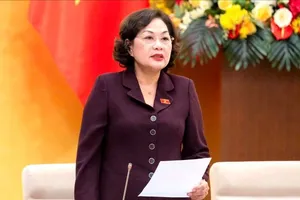 Phó Chủ tịch Quốc hội Nguyễn Thị Hồng điều hành phiên thảo luận. Ảnh: CẨM HÀ 