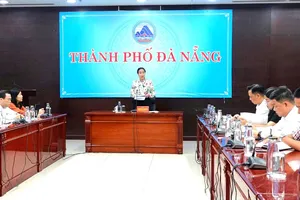 Phó Chủ tịch UBND TP Đà Nẵng Nguyễn Thị Anh Thi chủ trì cuộc họp. Ảnh: XUÂN QUỲNH