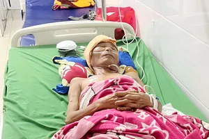 Anh Nguyễn Văn Hà đang được điều trị tại bệnh viện
