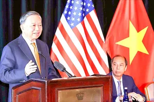 Tổng Bí thư, Chủ tịch nước Tô Lâm phát biểu tại buổi gặp gỡ chuyên gia, trí thức người Việt Nam tại Hoa Kỳ. Ảnh: TTXVN