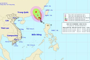 8th typhoon heads for north of East Sea
