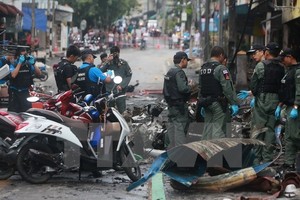 he scene of the bomb attack in Yala (Source: AFP/VNA)