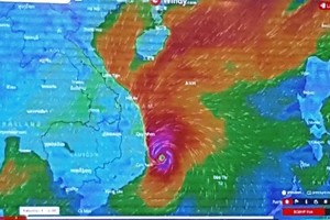 The movement of storm Damrey.