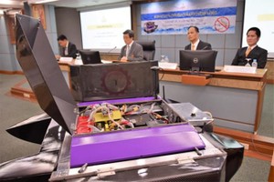 The Suranaree University of Technology has introduced an invention that uses ultrasonic waves to kill mosquito larvae (Photo: thainews.prd.go.th)