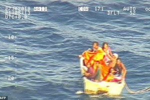 Only seven people found been alive so far from the MV Butiraoi carrying more than 80 people that was believed to have sunk, and hopes are fading of locating any more. — AFP/VNA Photo