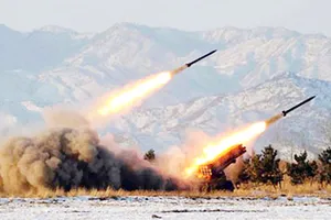 Một cuộc tập trận bắn đạn thật ở Triều Tiên