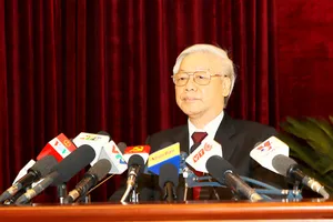 Tổng Bí thư Nguyễn Phú Trọng phát biểu bế mạc Hội nghị