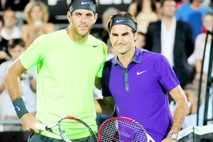 Del Portro (trái) là thách thức lớn nhất của Federer