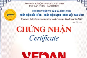 Vedan Việt Nam lần thứ hai liên tiếp được vinh dự nhận giải “Top 20 nhãn hiệu nổi tiếng hàng đầu Việ
