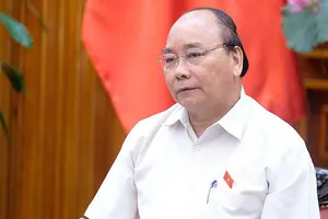 Thủ tướng Nguyễn Xuân Phúc làm việc với lãnh đạo chủ chốt tỉnh Bình Thuận. Ảnh: CHINHPHU.VN