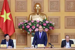 Thủ tướng Nguyễn Xuân Phúc phát biểu tại cuộc họp. Ảnh: TTXVN