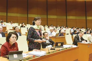 Đại biểu Nguyễn Thị Quyết Tâm (TPHCM) phát biểu. Ảnh: QUANG PHÚC