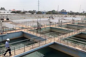 Nhà máy nước Tân Hiệp, huyện Hóc Môn, TPHCM. Ảnh: PHAN LÊ