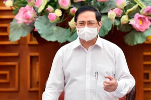 Thủ tướng Chính phủ Phạm Minh Chính phát biểu kết luận buổi làm việc với Bộ Lao động - Thương binh và Xã hội. Ảnh: VGP