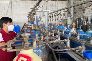 Lực lượng thanh niên tình nguyện (Thành đoàn TPHCM) cùng nhà hảo tâm tổ chức tách chiết oxy hỗ trợ bệnh nhân Covid-19 đợt 4 vừa qua. Ảnh: HOÀNG HÙNG