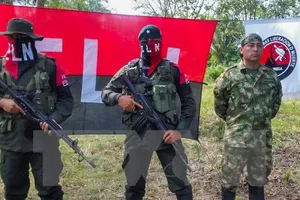 Thành viên nhóm Quân đội Giải phóng quốc gia ở Colombia. Ảnh: TTXVN