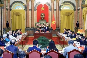 Chủ tịch nước Nguyễn Xuân Phúc phát biểu. Ảnh: TTXVN