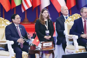 Thủ tướng Phạm Minh Chính dự Đối thoại toàn cầu ASEAN lần thứ 2. Ảnh: TTXVN