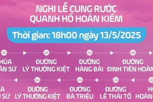 Xá lợi Phật sẽ được rước quanh hồ Hoàn Kiếm