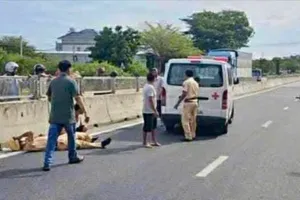 Tạm giam thanh niên điều khiển xe máy tông gãy chân cảnh sát giao thông