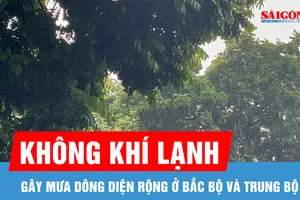 Không khí lạnh gây mưa dông diện rộng ở Bắc bộ và Trung bộ
