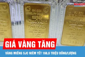 Sáng 4-5: Giá vàng trong nước tăng 600.000 đồng/lượng