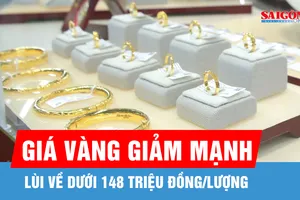 Sáng 19-6, giá vàng giảm 3,5 - 4 triệu đồng/lượng