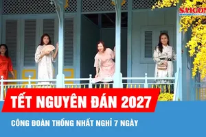 Công đoàn thống nhất nghỉ Tết Nguyên đán 7 ngày