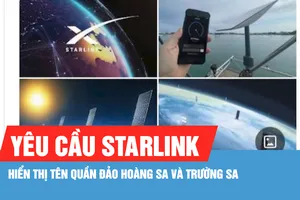 Bản đồ dịch vụ Internet vệ tinh Starlink tại Việt Nam không hiển thị tên quần đảo Hoàng Sa và Trường Sa