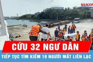 Cảnh sát biển đưa 32 ngư dân bị nạn về đảo Trường Sa, tiếp tục mở rộng tìm kiếm