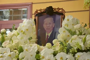 Ban thờ, nơi quàn linh cữu nguyên Phó Thủ tướng Trương Vĩnh Trọng tại gia đình ở  ấp Lương Thuận, xã Lương Quới, huyện Giồng Trôm, tỉnh Bến Tre. Ảnh: VGP