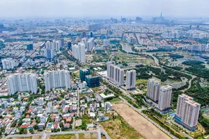 Với tốc độ tăng trưởng nhanh và tỷ lệ gia tăng dân số cao, Nhà Bè hội tụ nhiều điều kiện sẵn sàng lên quận (một góc huyện Nhà Bè)